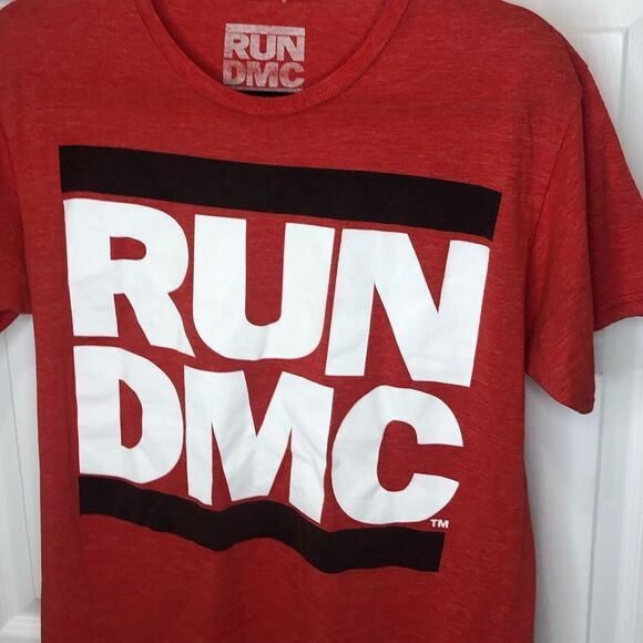 RUN DMC red shirt sleeve tee shirt, size medium - Picture 3 of 7